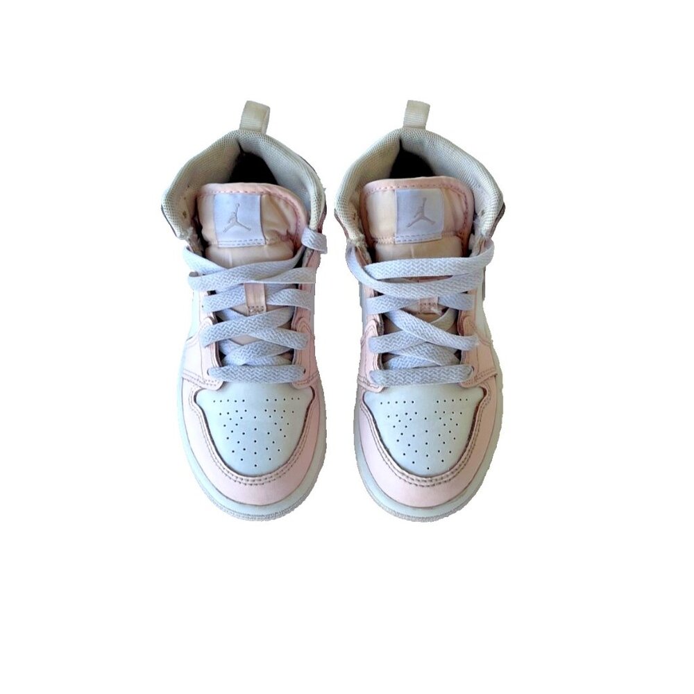 Air Jordan 1 Mid Toddler Sneakers Pink White Purple Size 11C - Picture 5 of 8